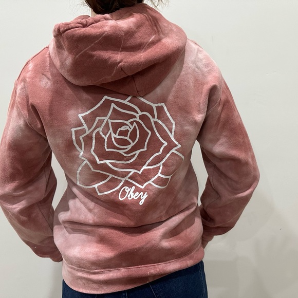 Obey Rose Hoodie – Pink Tie-Dye – Size Small - Picture 4 of 6